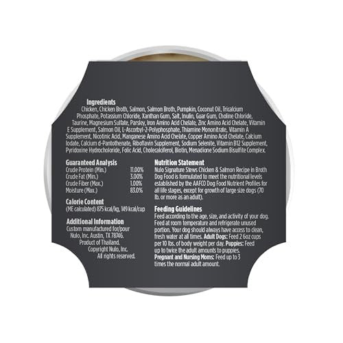 Nulo Signature Stews Chicken & Salmon in Broth Dog & Puppy Food, 6 oz.