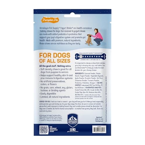 Himalayan Dog Chew Pumpkin Yogurt Sticks, 4.8 oz.