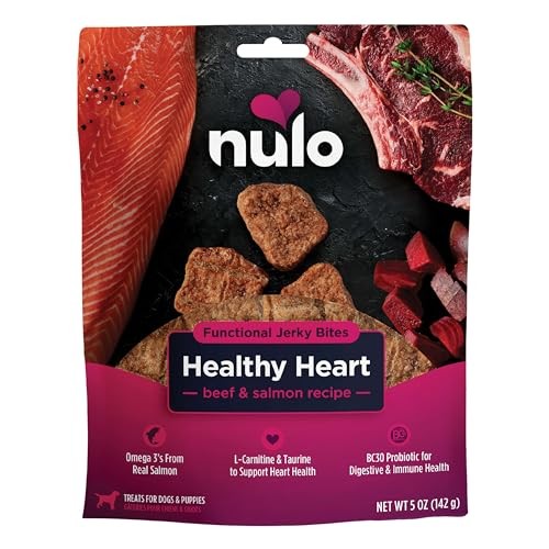 Nulo FreeStyle Healthy Heart Beef & Salmon Functional Jerky Dog Treats, 5 oz.
