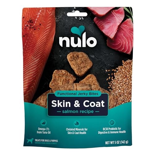 Nulo FreeStyle Salmon Skin & Coat Health Functional Grain-Free Jerky Dog Treats, 5 oz.