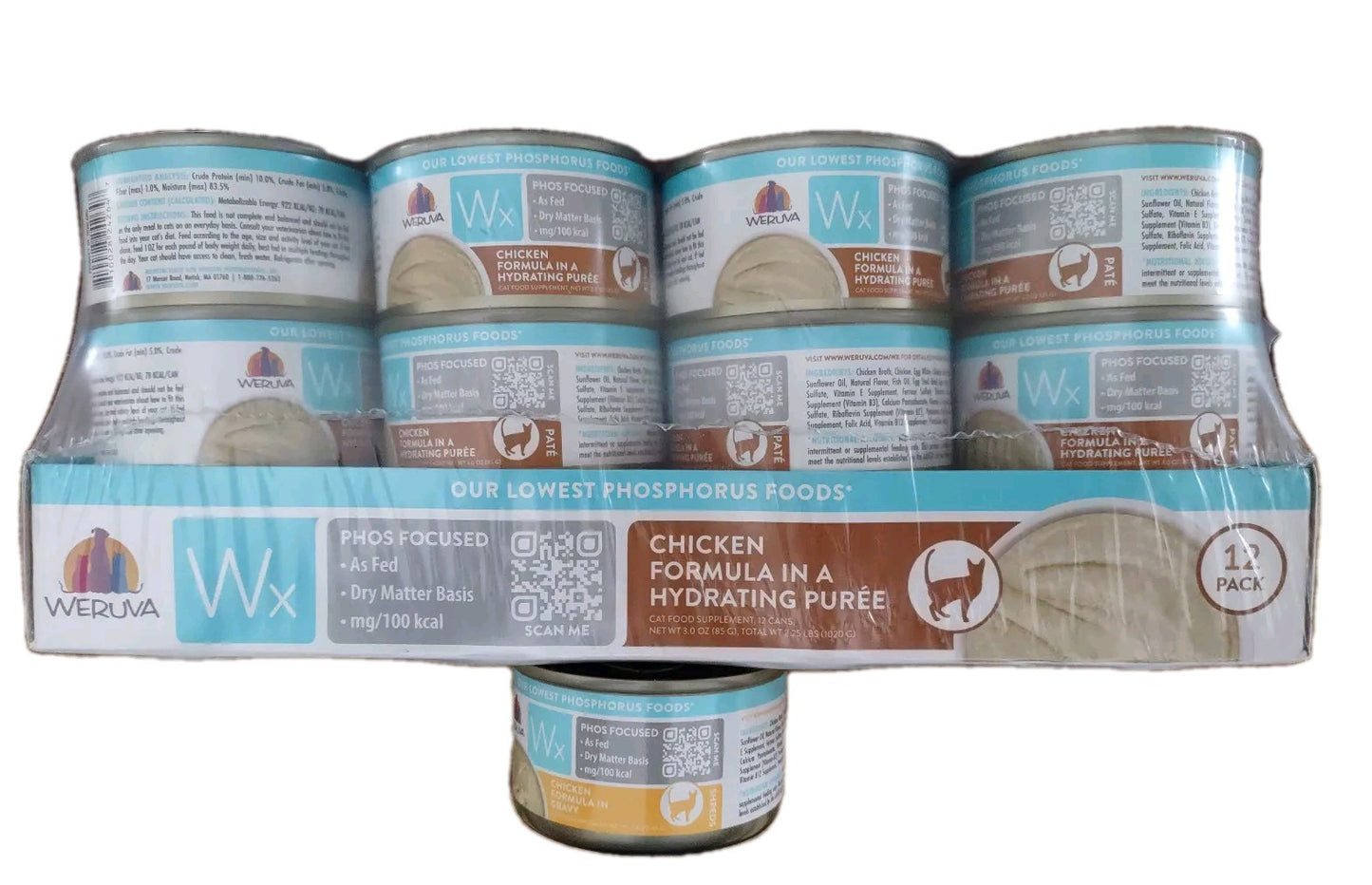 Weruva WX Phos Focused Low Phosphorus Chicken Formula Wet Cat Food, 3 oz. (13 Count)
