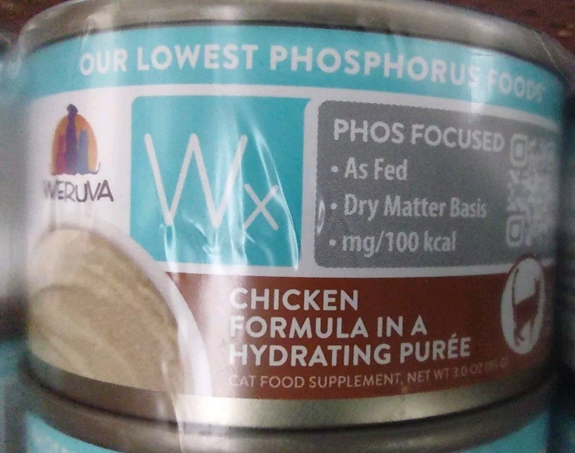 Weruva WX Phos Focused Low Phosphorus Chicken Formula Wet Cat Food, 3 oz. (13 Count)