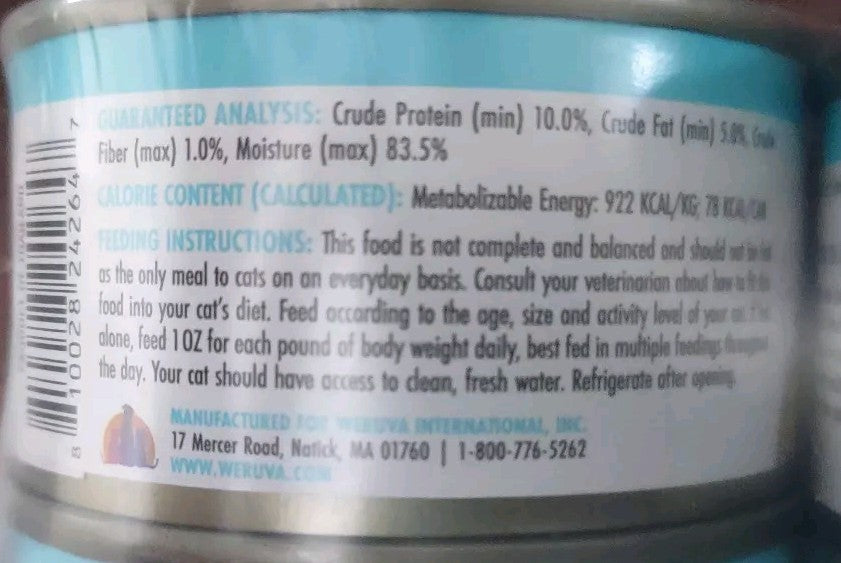 Weruva WX Phos Focused Low Phosphorus Chicken Formula Wet Cat Food, 3 oz. (13 Count)