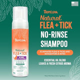 TropiClean Natural Flea & Tick Waterless Shampoo for Cats, 7.4 oz.