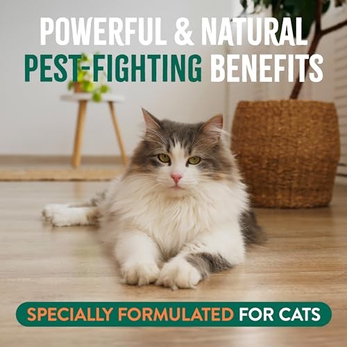 TropiClean Natural Flea & Tick Waterless Shampoo for Cats, 7.4 oz.