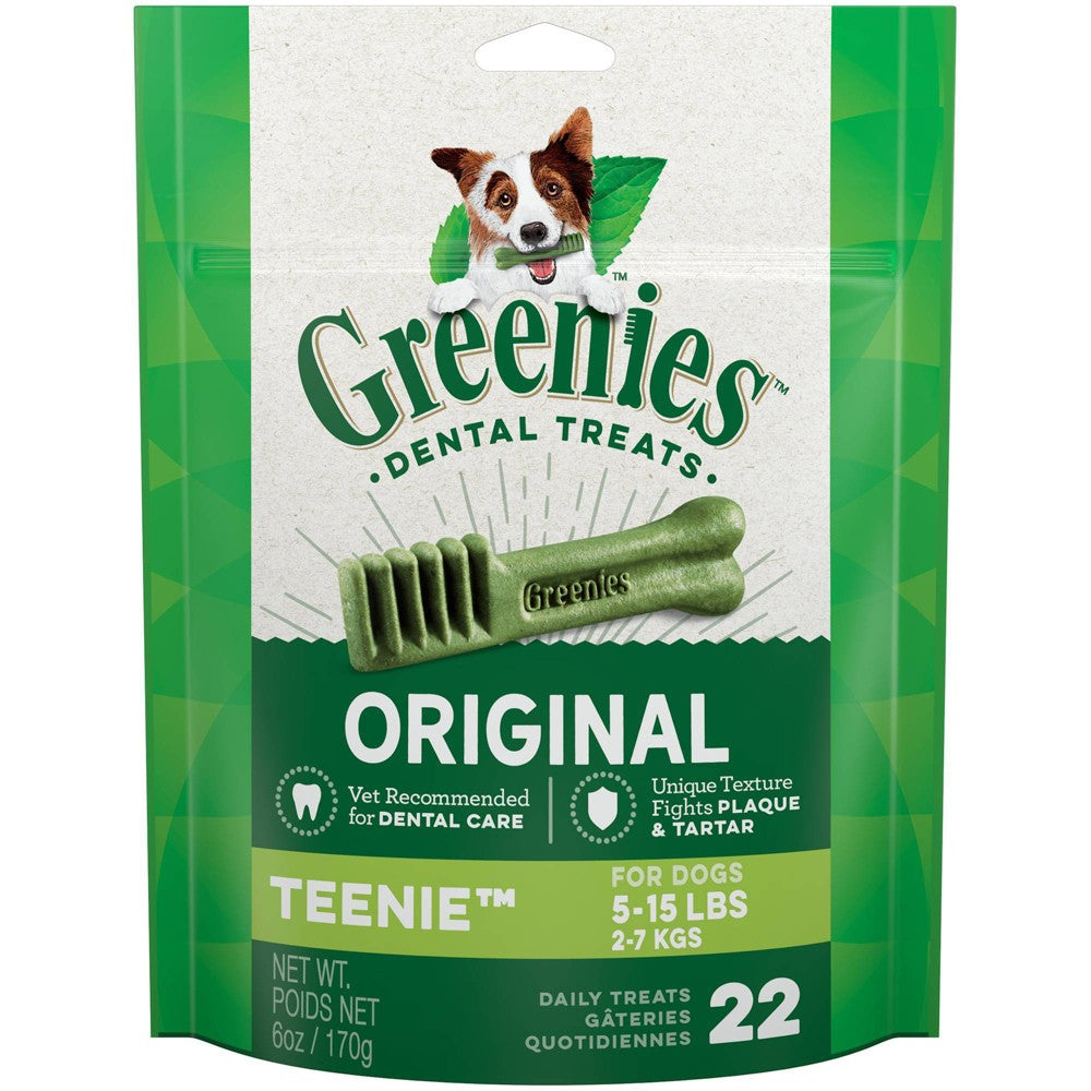 Greenies Teenie Size Natural Dental Dog Treats, 6 oz. (22 Count)