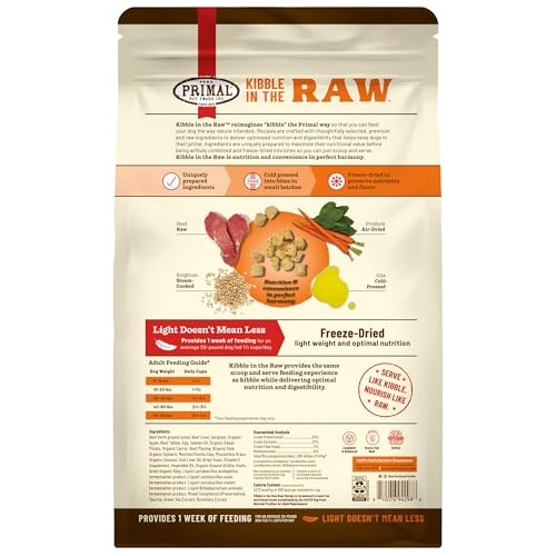 Primal Beef Formula Freeze-Dried Raw Dog Food, 1.5 lbs.