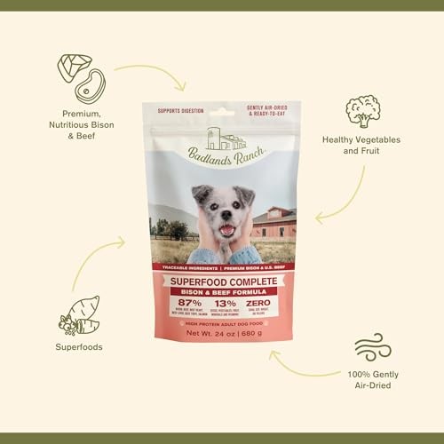 Badlands Ranch Complete Air Dried Superfood Bison & Beef Dog 24 oz
