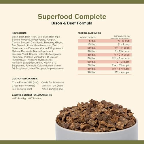 Badlands Ranch Complete Air Dried Superfood Bison & Beef Dog 64 oz Bag