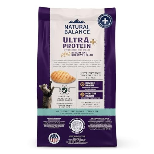 Natural Balance Ultra Protein Immune & Digestive Health Chicken & Chicken Meal Dry Cat Food, 2.5 lbs.