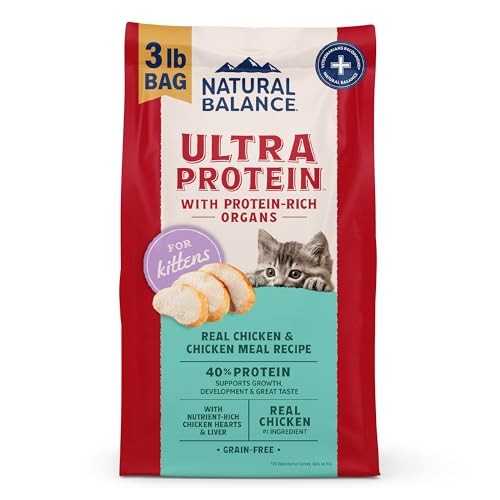 Natural Balance Ultra Protein Chicken & Chicken Meal Dry Kitten Food, 3 lbs.