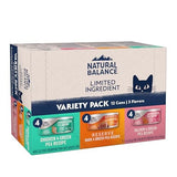 Natural Balance Limited Ingredient Chicken, Duck & Salmon Pate Wet Cat Food Variety Pack, 5.5 oz. (12 Count)