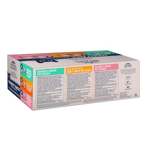 Natural Balance Limited Ingredient Chicken, Duck & Salmon Pate Wet Cat Food Variety Pack, 3 oz. (12 Count)