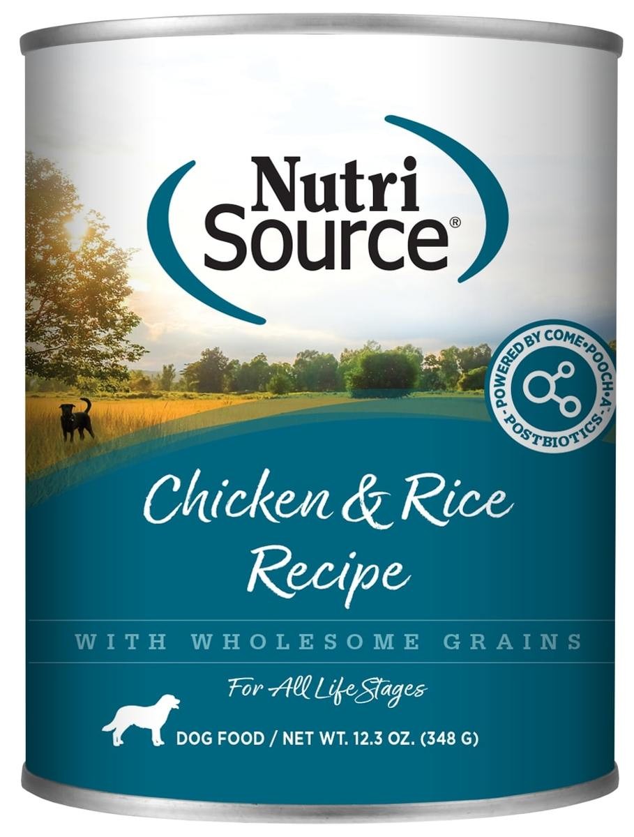 NutriSource Chicken & Rice Wet Dog Food, 12.3 oz.
