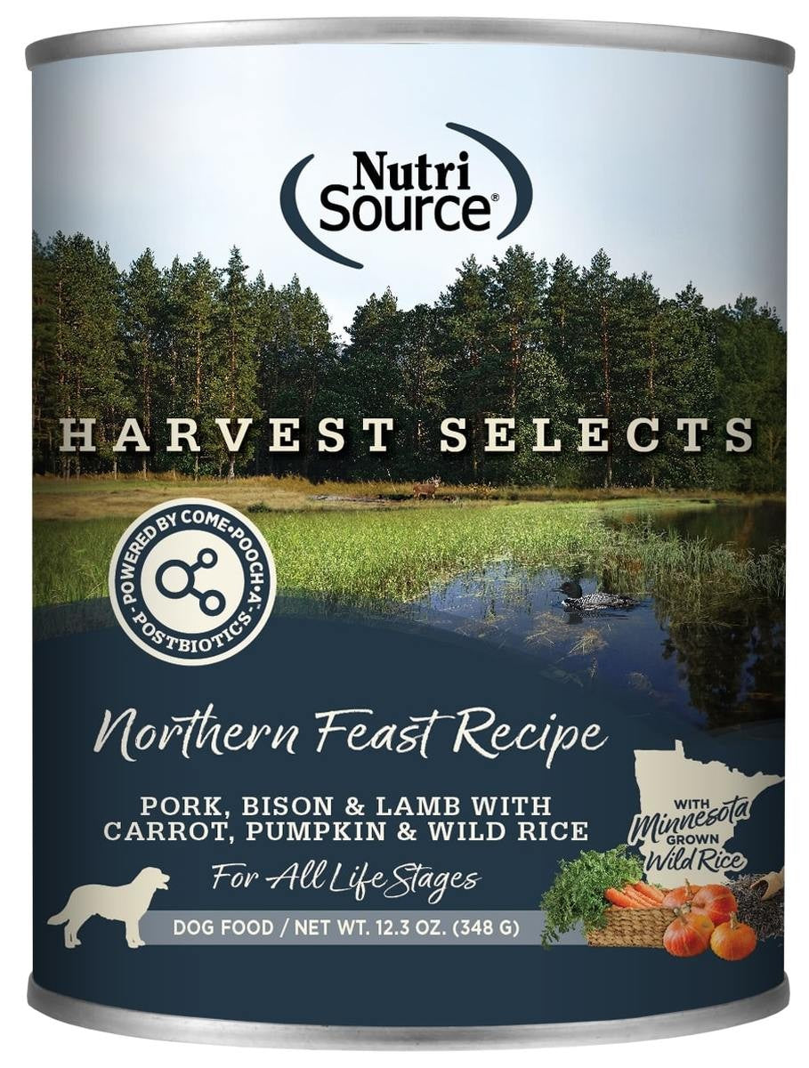 NutriSource Northern Feast Harvest Selects Wet Dog Food, 12.3 oz.