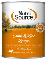 NutriSource Lamb & Rice Wet Dog Food, 12.3 oz.