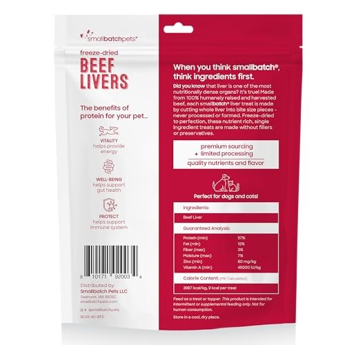Smallbatch Freeze-Dried Beef Liver Dog Treats, 3.5 oz.