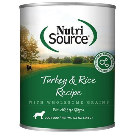 NutriSource Turkey & Rice Wet Dog Food, 12.3 oz.