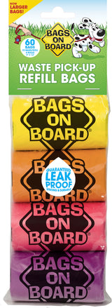 Bags on Board Waste Pick-Up Bag Refills, 60 Count