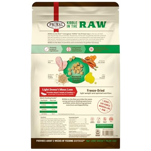 Primal Kibble in the Raw Small Breed Chicken Recipe Freeze-Dried Dog Food, 1.5 lbs.
