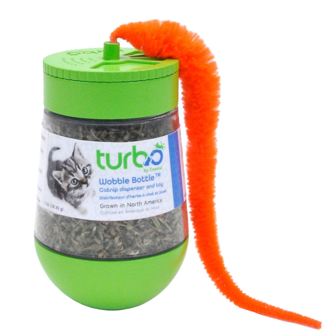 Turbo Wobble Bottle Cat Toy with Catnip, Small