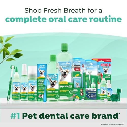 TropiClean Fresh Breath Beef Brisket Flavor Tooth Brushing Kit for Dogs