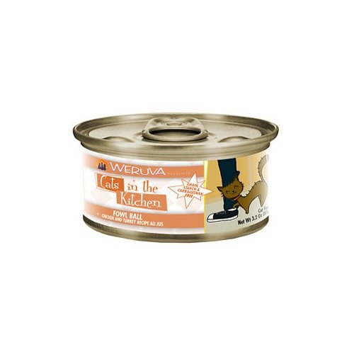 Cats in the Kitchen Fowl Ball Chicken & Turkey Au Jus Wet Cat Food, 6 oz.