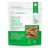 Smallbatch Freeze-Dried Duck Liver Dog Treats, 3 oz.