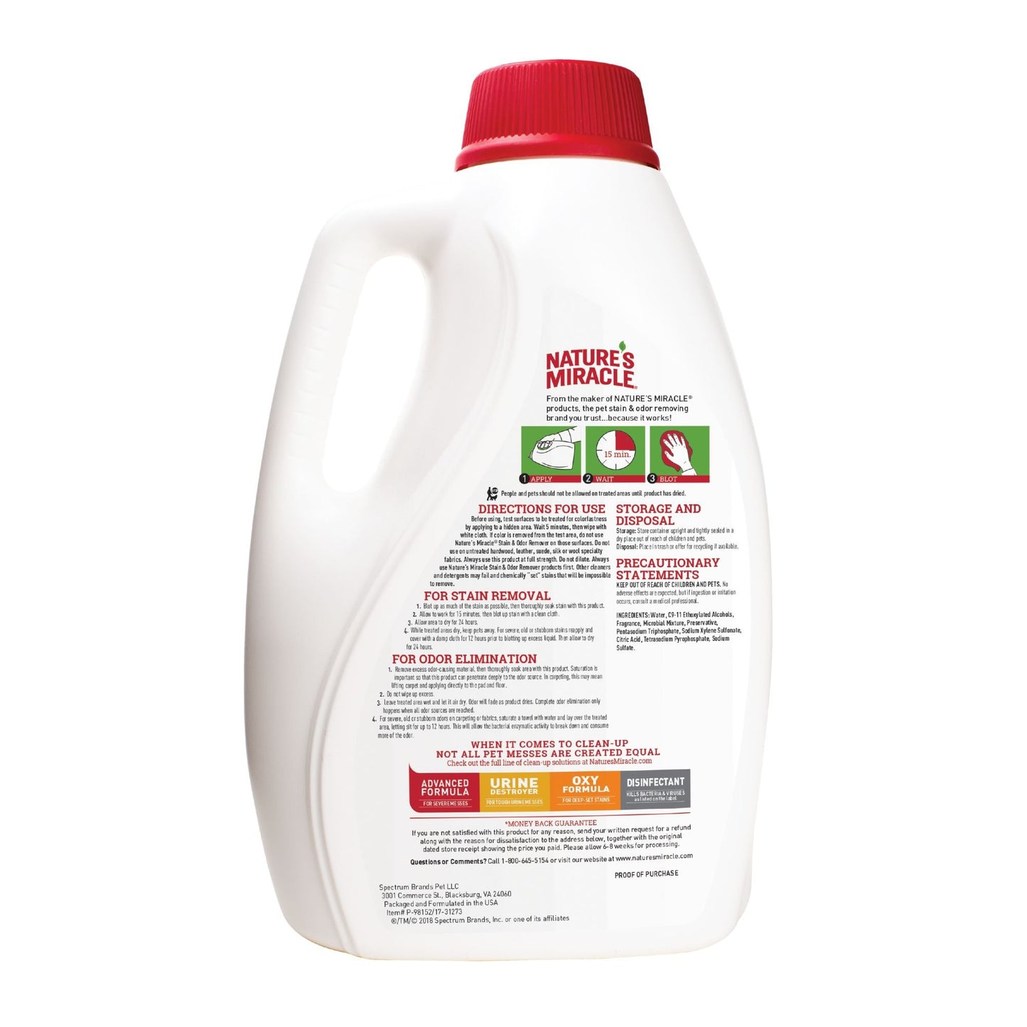 Nature's Miracle Citrus Stain & Odor Remover, 128 fl. oz.