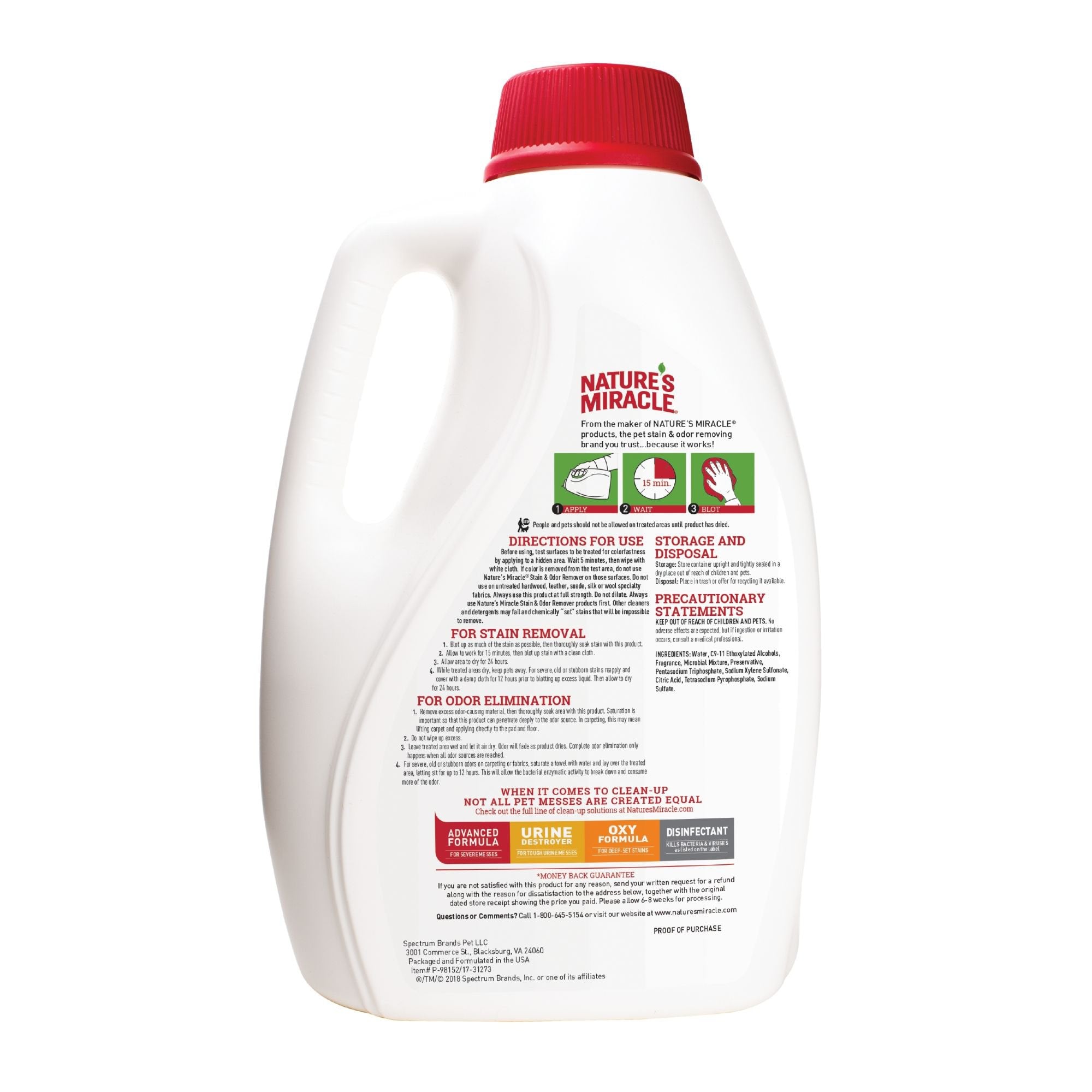 Nature's Miracle Citrus Stain & Odor Remover, 128 fl. oz.