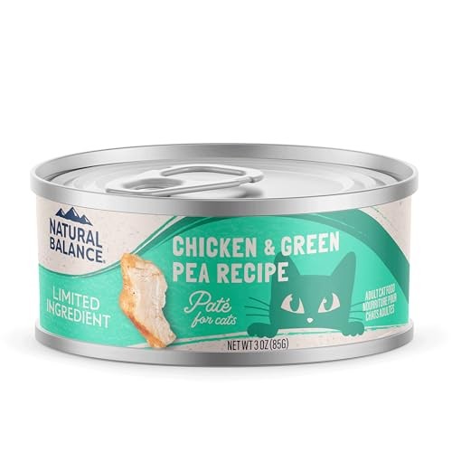 Natural Balance Limited Ingredient Chicken & Green Pea Pate Wet Cat Food, 3 oz.