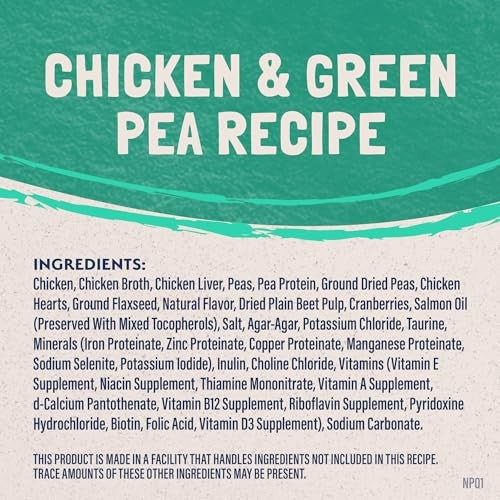 Natural Balance Limited Ingredient Chicken & Green Pea Pate Wet Cat Food, 3 oz.