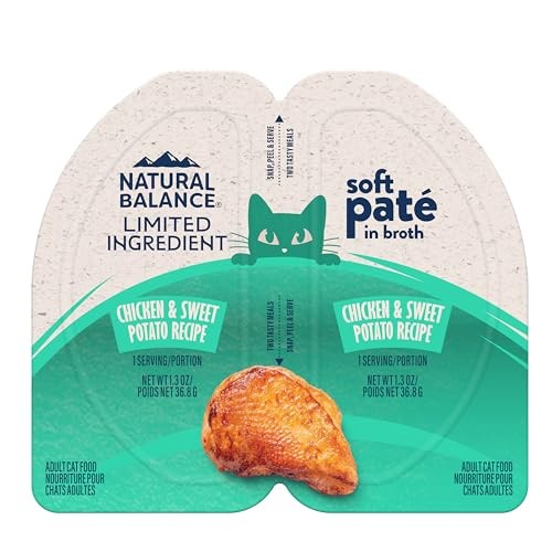Natural Balance Limited Ingredient Chicken & Sweet Potato Pate in Broth Wet Cat Food, 2.6 oz.
