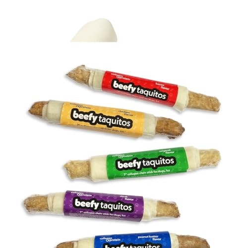 Frankly Original Pet - Bacon Flavored Collegen Packed Beefy Taquito Stick For Small And Medium Dogs Pack Of 3 (Long Lasting Chews, Treats, Bones For A