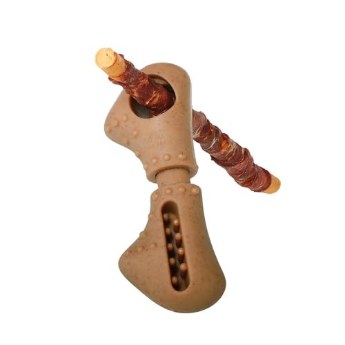 Tall Tails Bully Stick Holder And Chew Toy For Dogs – Bacon-Scented, X-Large, Adjustable Treat Holder For Bully Sticks And Spreadable Treats