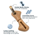 Tall Tails Bully Stick Holder And Chew Toy For Dogs – Bacon-Scented, X-Large, Adjustable Treat Holder For Bully Sticks And Spreadable Treats