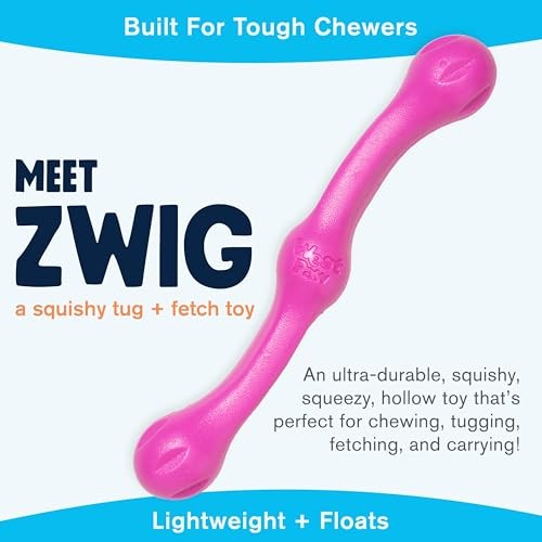 Zampa Occidentale West Paw Zogoflex Echo Zwig Squeezy Dog Fetching Stick - Bouncy Hollow Squishy Interactive Toy For Puppies Large Dogs - Floatable Stick Lightweigh