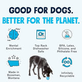 West Paw Zogoflex Rumbl Treat-Dispensing Dog Toy – Interactive Slow-Feeder Chew – Enrichment Toy Moderate Chewers, Fetch, Catch – Holds Kibble, Bag