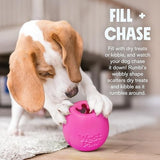 West Paw Zogoflex Rumbl Treat-Dispensing Dog Toy – Interactive Slow-Feeder Chew – Enrichment Toy Moderate Chewers, Fetch, Catch – Holds Kibble, Bag