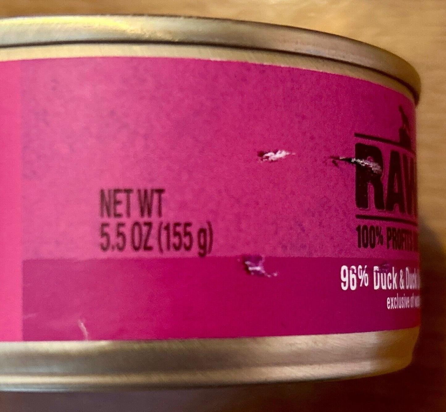 Rawz 96% Duck & Duck Liver Pate Wet Cat Food, 5.5 oz.