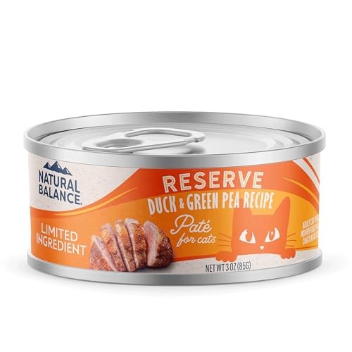 Natural Balance Limited Ingredient Reserve Duck & Green Pea Pate Wet Cat Food, 3 oz.