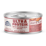 Natural Balance Ultra Protein Salmon Recipe with Organs Pate Wet Cat Food, 2.8 oz.