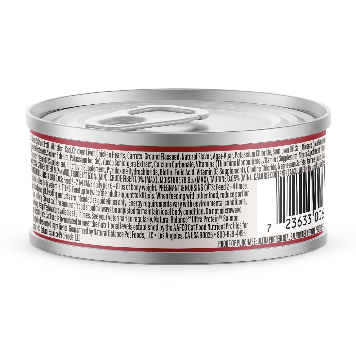 Natural Balance Ultra Protein Salmon Recipe with Organs Pate Wet Cat Food, 2.8 oz.
