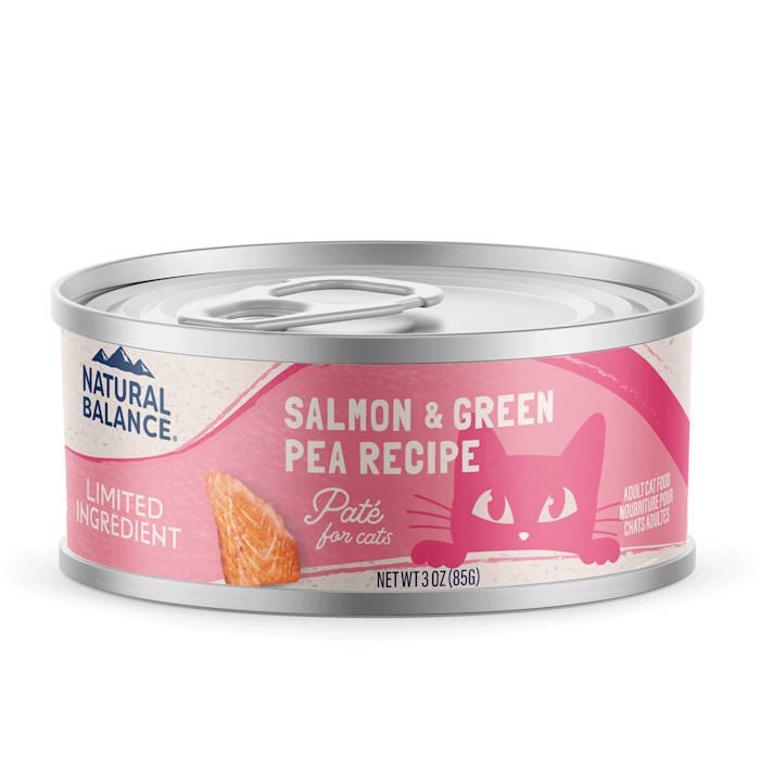 Natural Balance Limited Ingredient Salmon & Green Pea Pate Wet Cat Food, 3 oz.