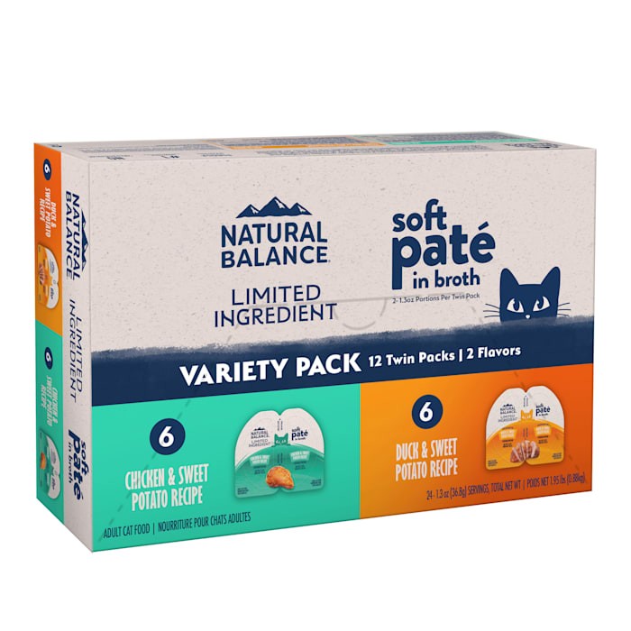 Natural Balance Limited Ingredient Chicken & Duck Wet Cat Food Variety Pack, 2.6 oz. (12 Count)