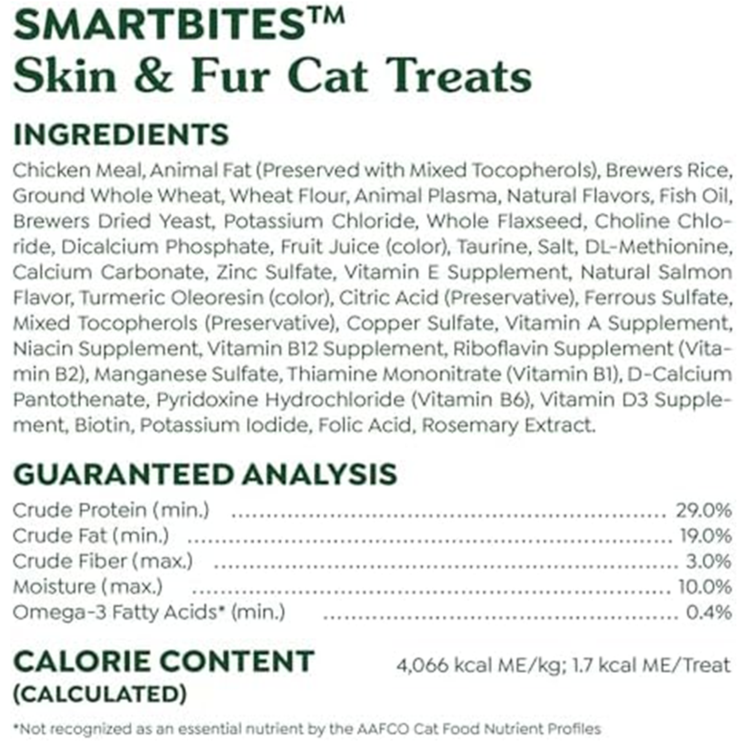 Greenies SmartBites Skin & Fur Health Salmon Flavor Cat Treats, 2.1 oz.