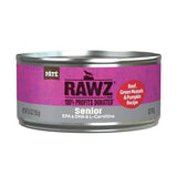 Rawz Natural Premium Pate Beef & Green Mussels Senior Wet Cat Food, 5.5 oz.