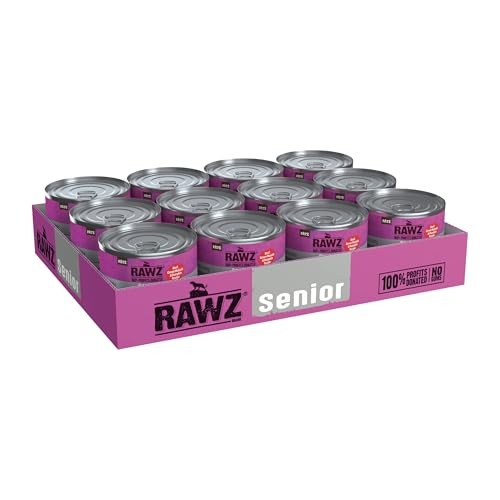 Rawz Natural Premium Pate Beef & Green Mussels Senior Wet Cat Food, 5.5 oz.