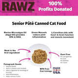 Rawz Natural Premium Pate Beef & Green Mussels Senior Wet Cat Food, 5.5 oz.
