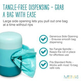 Messy Mutts Bio-Recycle Teal Pet Waste Bags, 240 Count (16 Refill Rolls)
